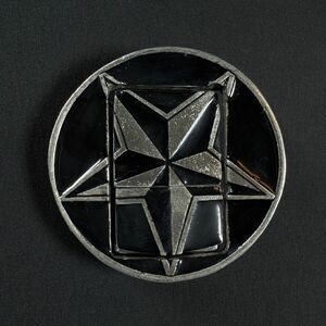 Mobtown Chicago Pentagram Star SATAN Vintage Belt Buckle with LIGHTER vintage